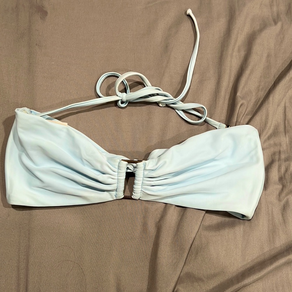 Boys and arrows large blue bikini top